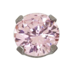 Inverness Pendiente Titanio 593C Solitario Rosa